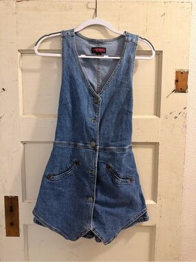 Rock & Roll Denim Women’s Denim Romper Size Small Western Button Front
